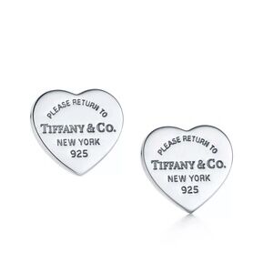 SINGLE Return to Tiffany Heart tag sterling silver stud earring